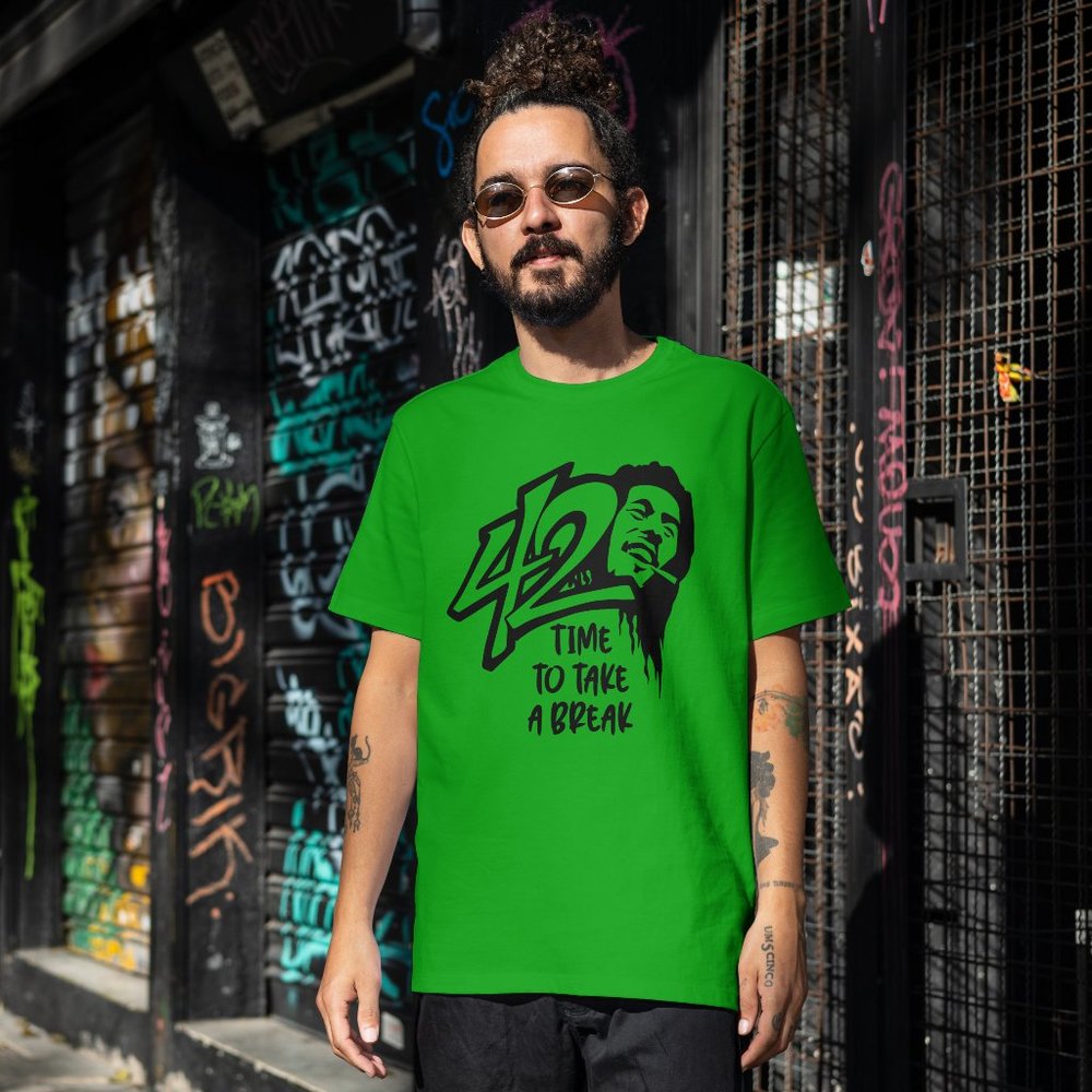 420 Green Bob Marley tee